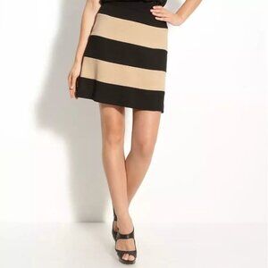 Kate Spade - Clemonce Black & Tan Striped Skirt - Size 2